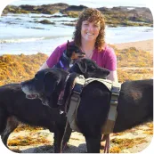 Brittany with her dogs